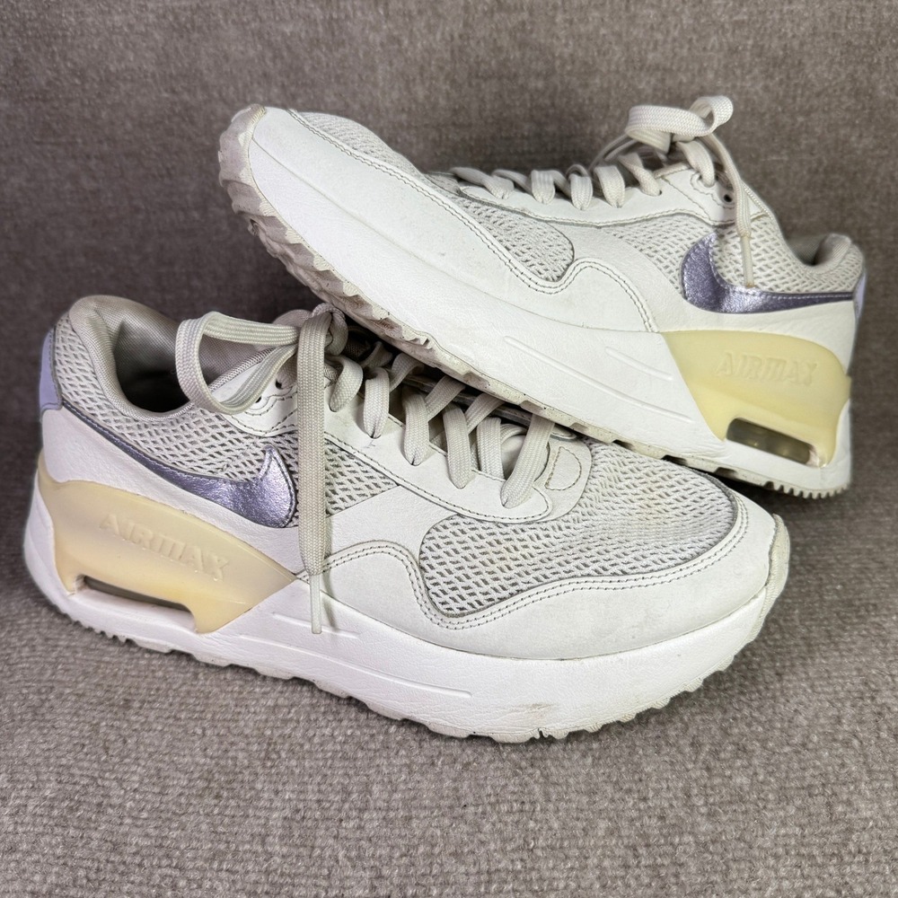 Nike Air Max SYSTM Womens 10 White Metallic Silver DV6841-100